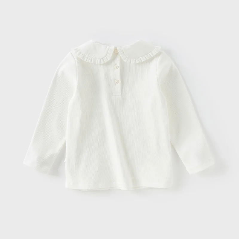 Dave Bella Children Spring Winter T-shirts Tops for Girls Cute Autumn Long Sleeve Tops Bottoming Shirt DB1250911