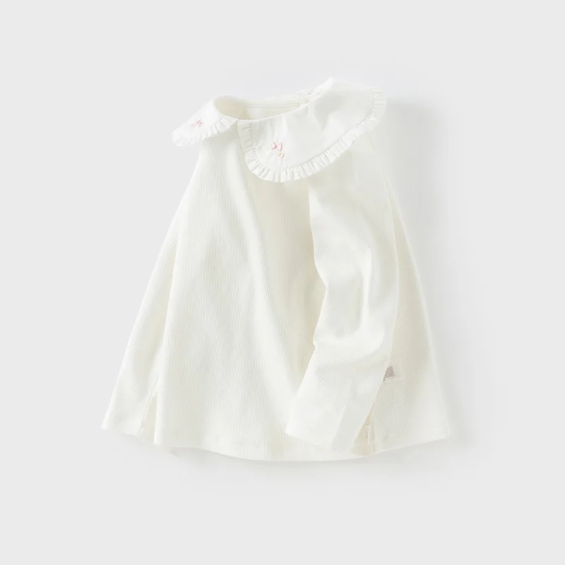 Dave Bella Children Spring Winter T-shirts Tops for Girls Cute Autumn Long Sleeve Tops Bottoming Shirt DB1250911