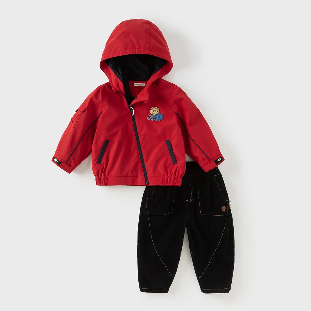 Dave Bella Children's Autumn Spring Jeans Boys Elastic Waist Cargo Pants Casual Sports Pocket Jogger Trousers DB3252574