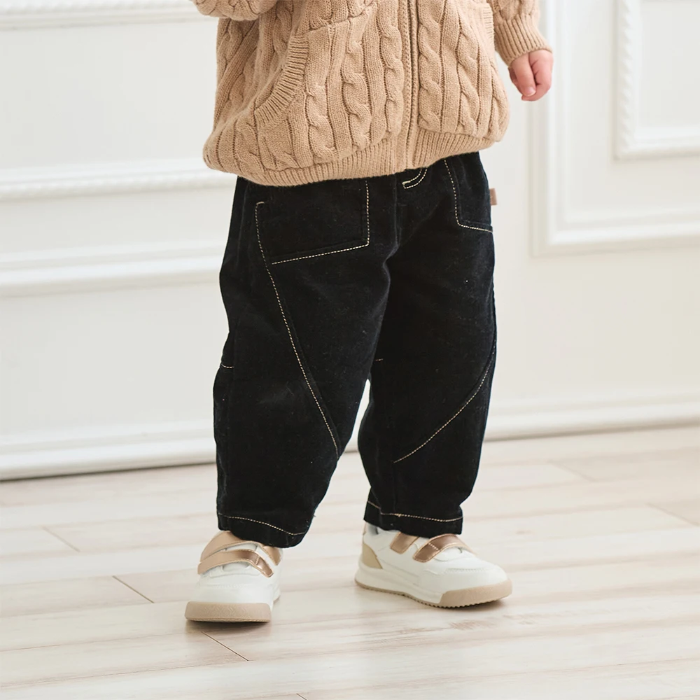 Dave Bella Children's Autumn Spring Jeans Boys Elastic Waist Cargo Pants Casual Sports Pocket Jogger Trousers DB3252574