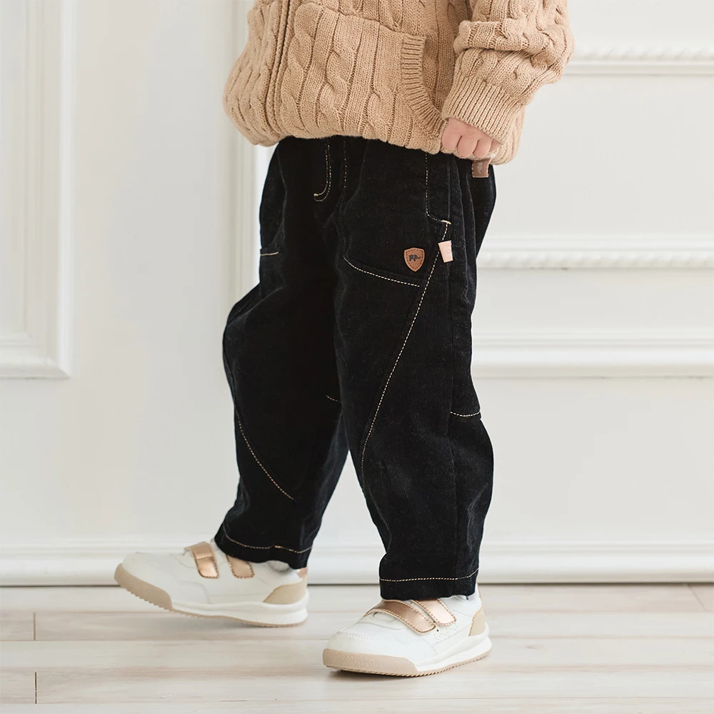 Dave Bella Children's Autumn Spring Jeans Boys Elastic Waist Cargo Pants Casual Sports Pocket Jogger Trousers DB3252574