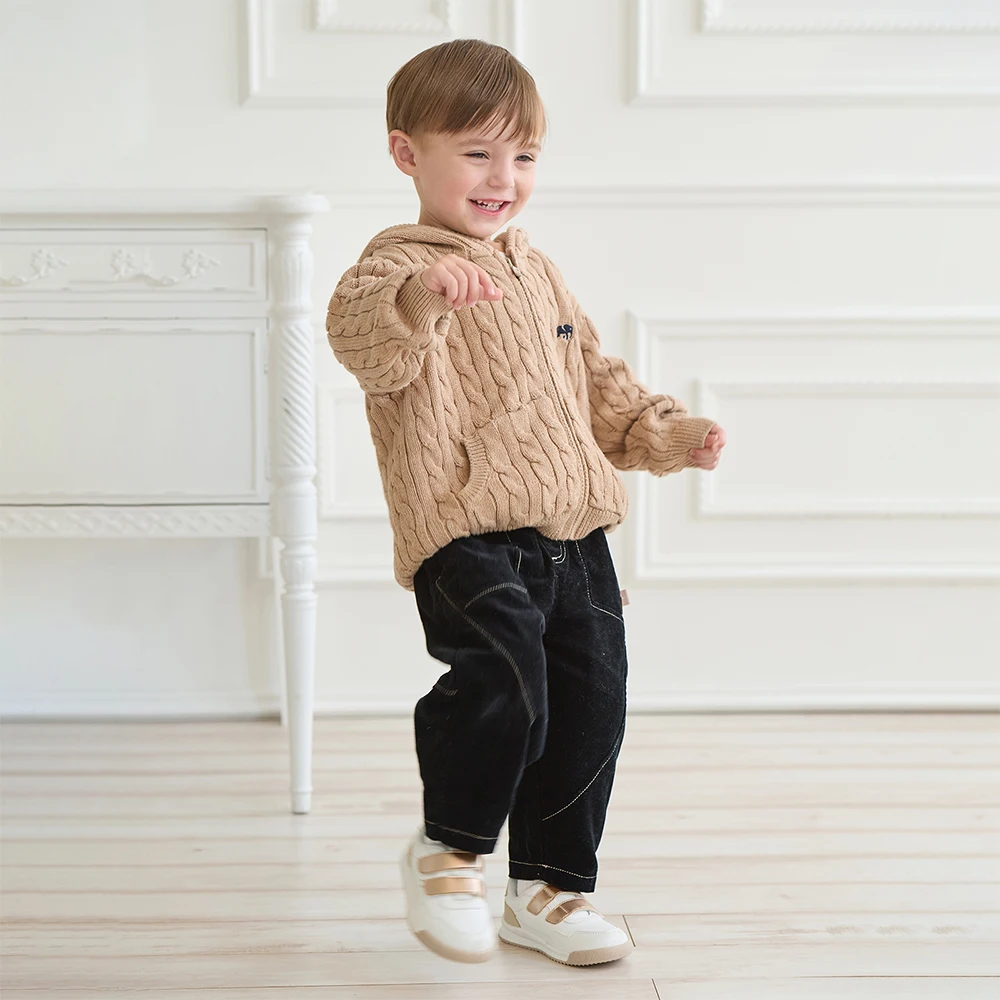 Dave Bella Children's Autumn Spring Jeans Boys Elastic Waist Cargo Pants Casual Sports Pocket Jogger Trousers DB3252574