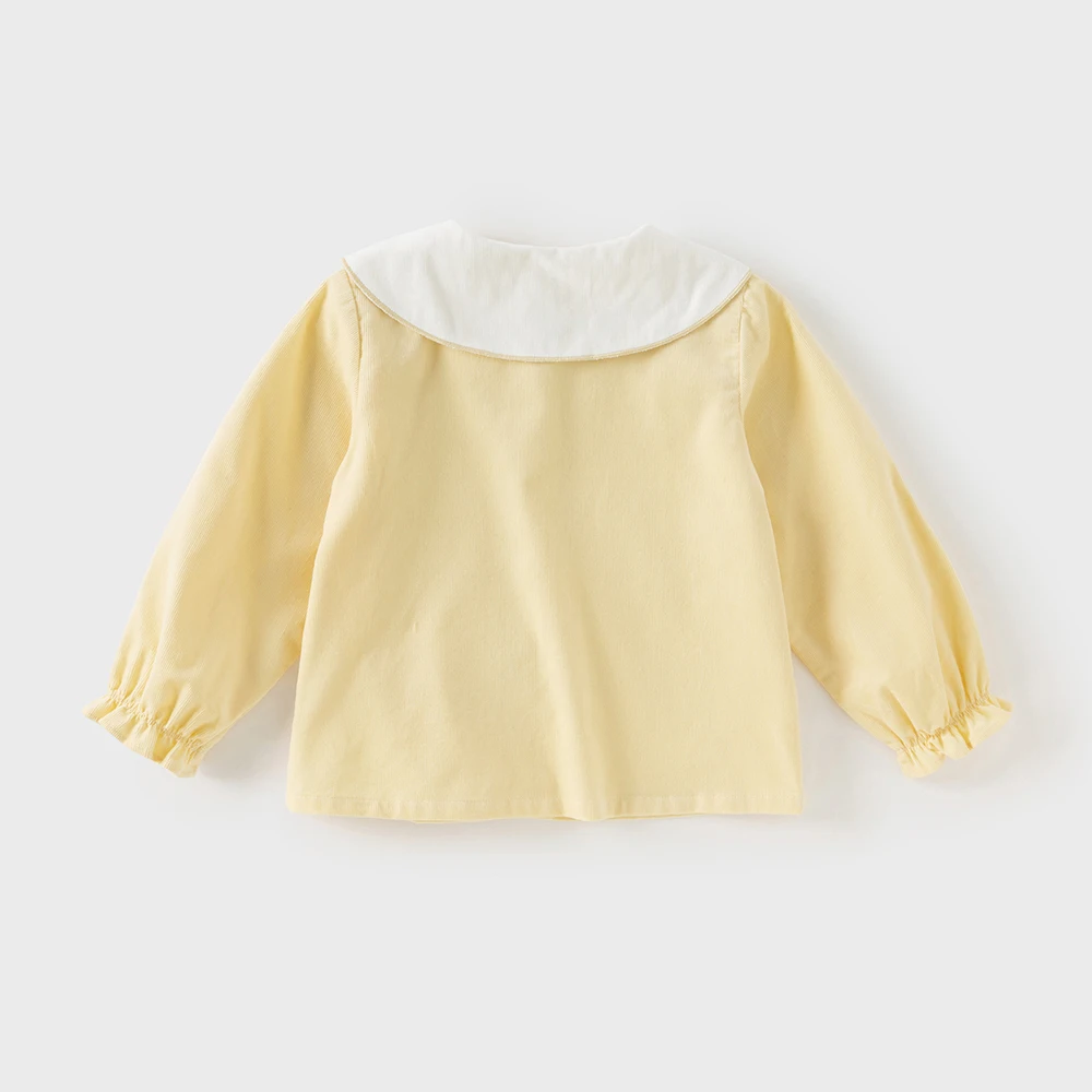 Dave Bella Children's Cotton Shirt Autumn Girls Baby Sweet Cartoon Top Blouse Comfortable Long Sleeve Top Gentle DB3253212