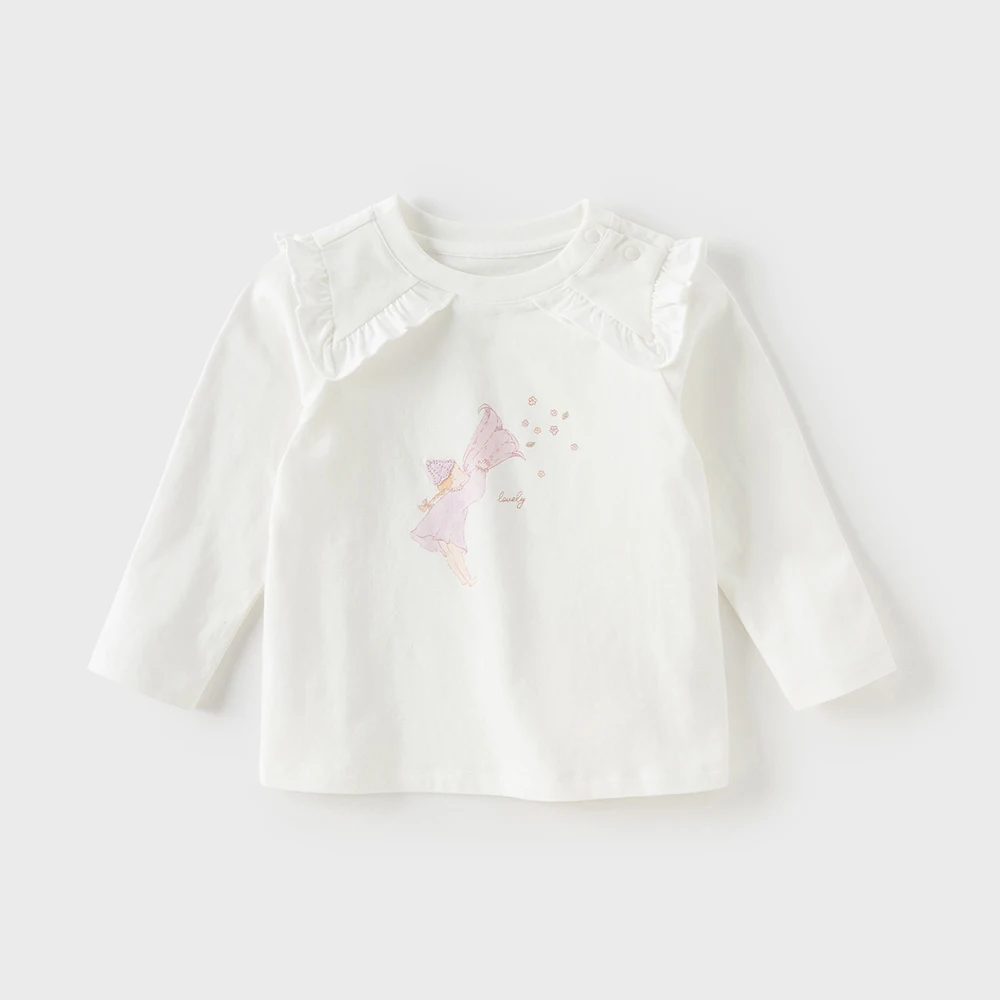Dave Bella Children's Cotton T-shirt Summer Fashion Casual Sweet Girl's Cute Cartoon Bottoming Shirt Party Outdoor DB3252634