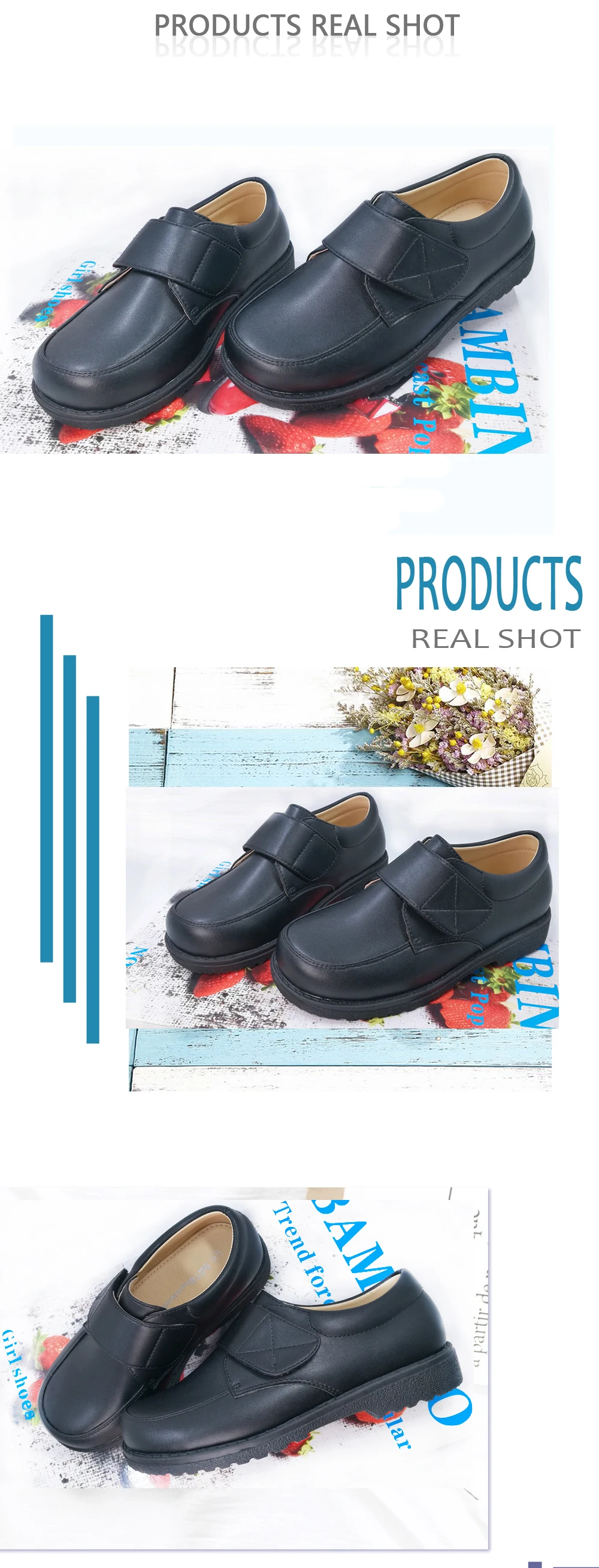 Ortoluckland Kids School Shoes Children Black Leather Orthopedic Footwear British Boys Moccasins Sandals for Teenagers