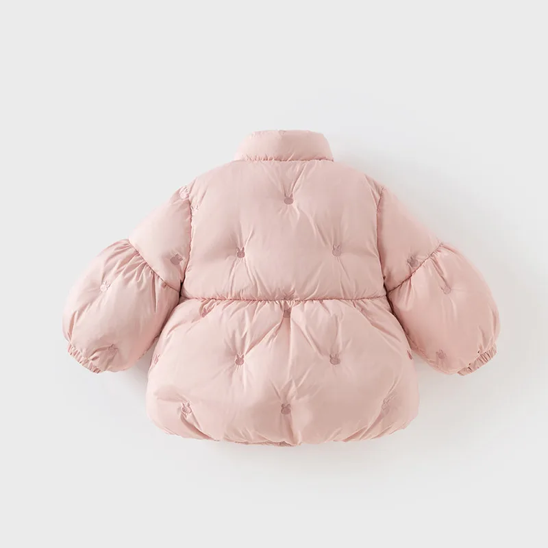 Dave Bella Children Girls Cute Parka Tops Outerwear Autumn Winter Casual White Duck Down Overcoat Outdoor Warm DB4242510