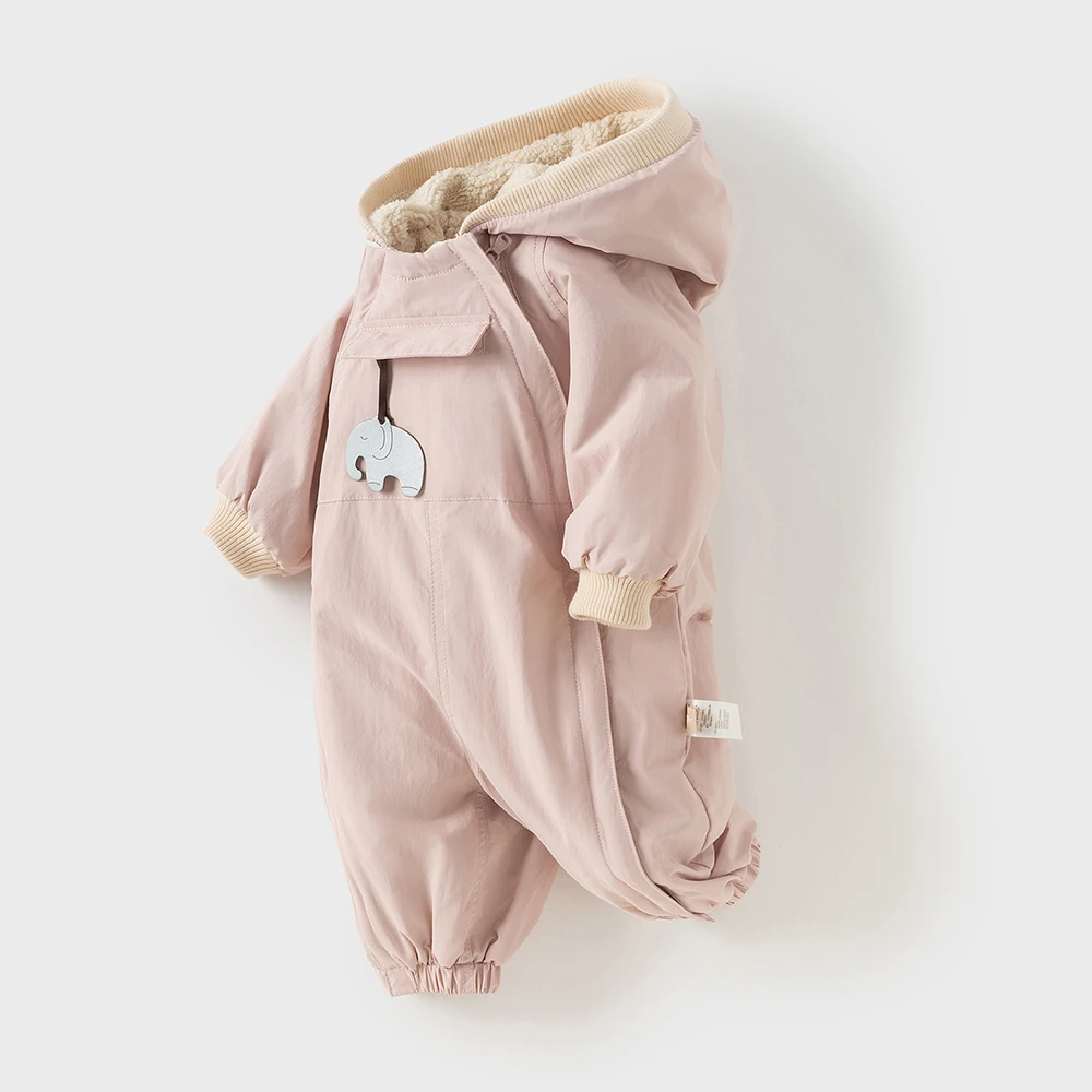 Dave Bella Baby Newborn Jumpsuit Autumn Winter Creeper Girls Boys Fashion Romper Outdoor Warm Baby Jumpsuit DB12022-C