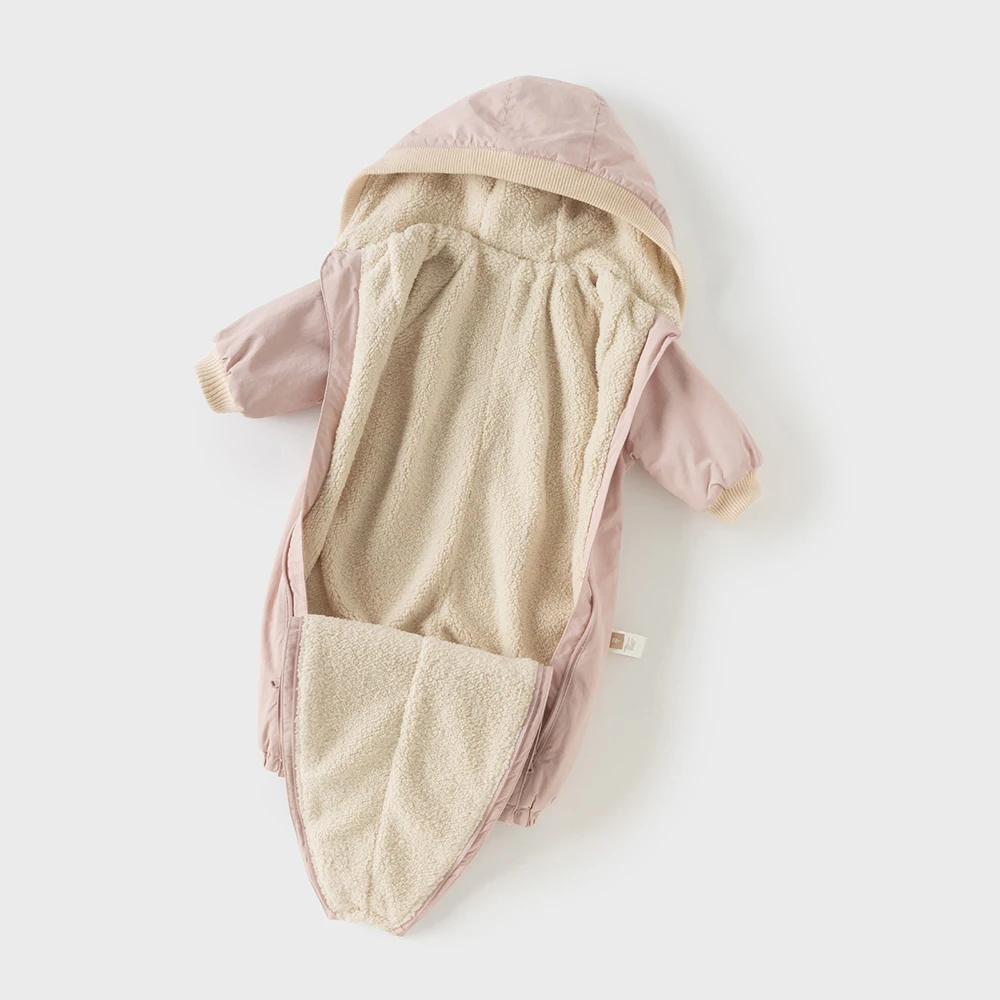 Dave Bella Baby Newborn Jumpsuit Autumn Winter Creeper Girls Boys Fashion Romper Outdoor Warm Baby Jumpsuit DB12022-C