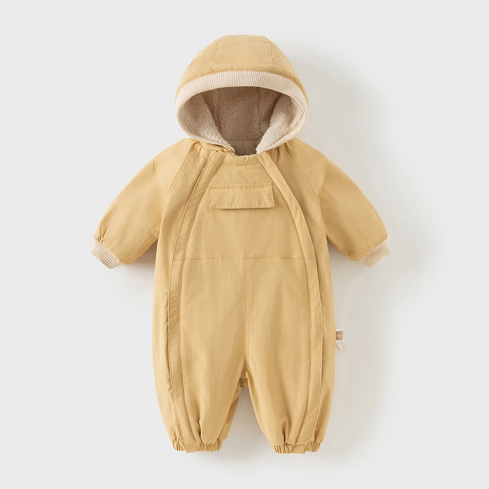 Dave Bella Baby Newborn Jumpsuit Autumn Winter Creeper Girls Boys Fashion Romper Outdoor Warm Baby Jumpsuit DB12022-C