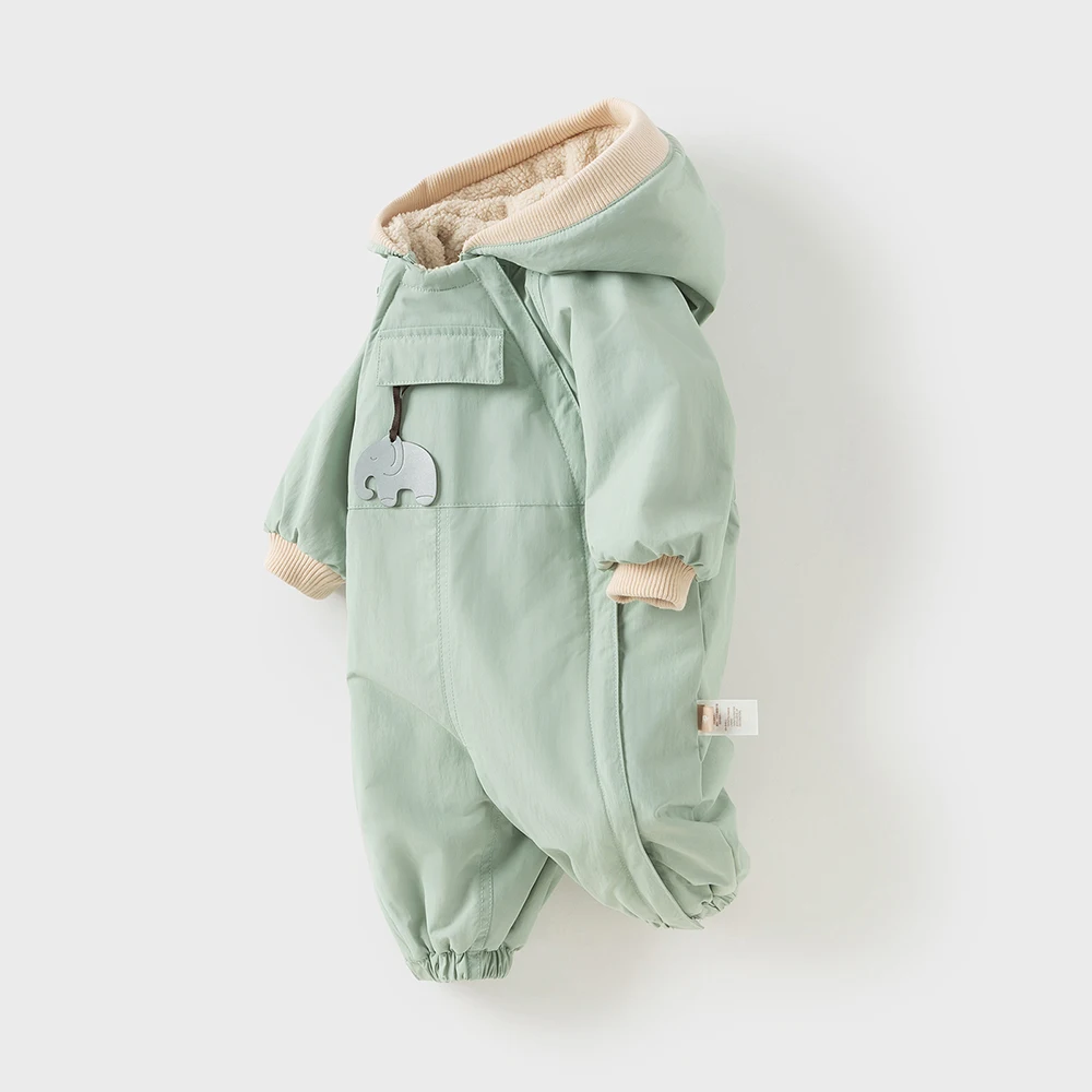 Dave Bella Baby Newborn Jumpsuit Autumn Winter Creeper Girls Boys Fashion Romper Outdoor Warm Baby Jumpsuit DB12022-C