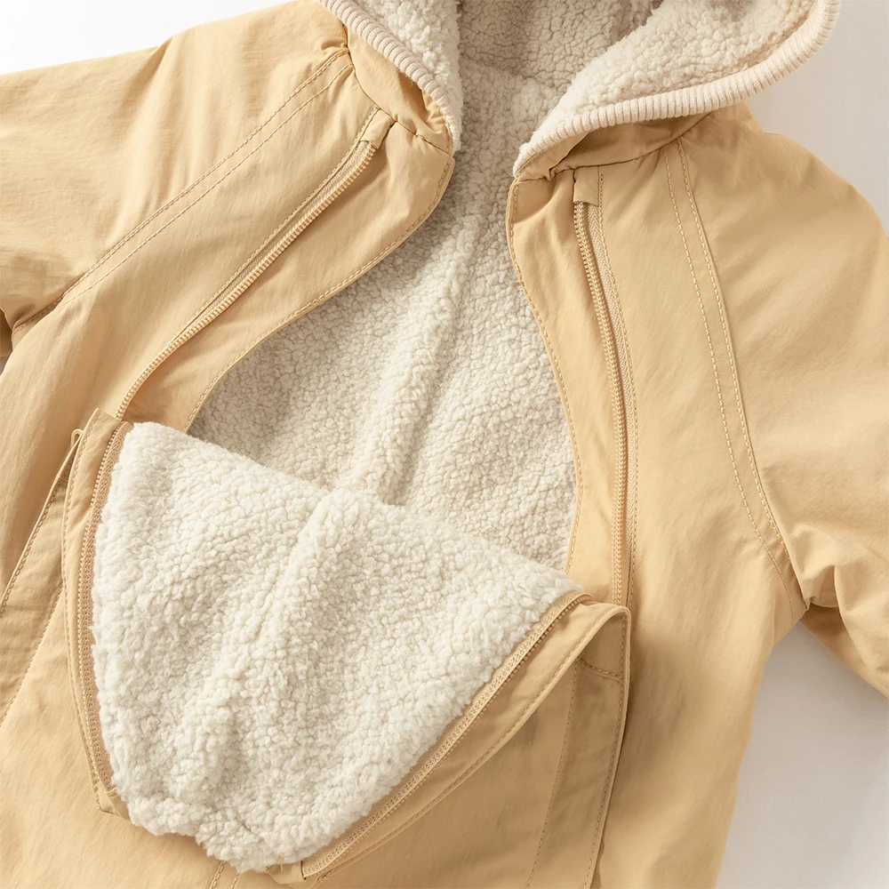 Dave Bella Baby Newborn Jumpsuit Autumn Winter Creeper Girls Boys Fashion Romper Outdoor Warm Baby Jumpsuit DB12022-C