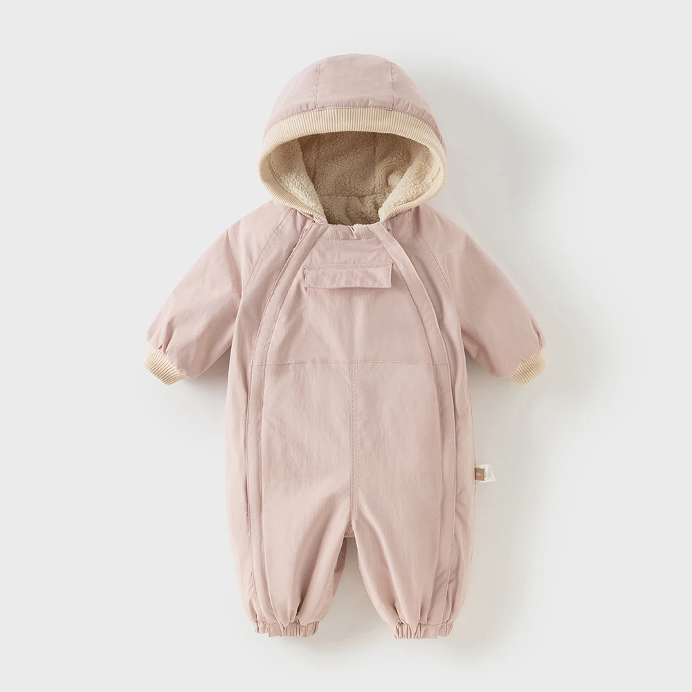 Dave Bella Baby Newborn Jumpsuit Autumn Winter Creeper Girls Boys Fashion Romper Outdoor Warm Baby Jumpsuit DB12022-C