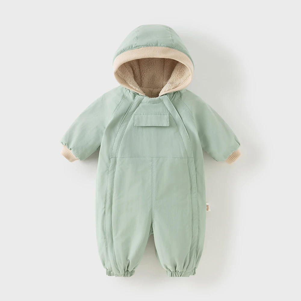Dave Bella Baby Newborn Jumpsuit Autumn Winter Creeper Girls Boys Fashion Romper Outdoor Warm Baby Jumpsuit DB12022-C