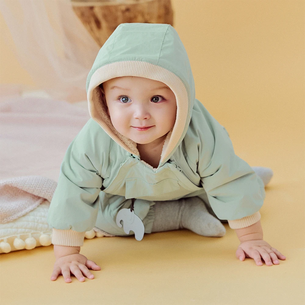 Dave Bella Baby Newborn Jumpsuit Autumn Winter Creeper Girls Boys Fashion Romper Outdoor Warm Baby Jumpsuit DB12022-C