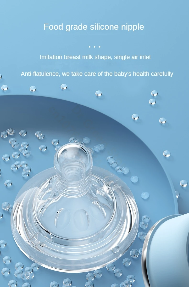 Dr.Green 4S Thermostatic Newborn Baby Bottle Wide Mouth PPSU 180mL/240mL Sealed isolation Fast milk filling Removable/Washable