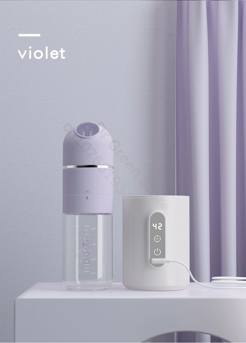 Dr.Green 4S Thermostatic Newborn Baby Bottle Wide Mouth PPSU 180mL/240mL Sealed isolation Fast milk filling Removable/Washable