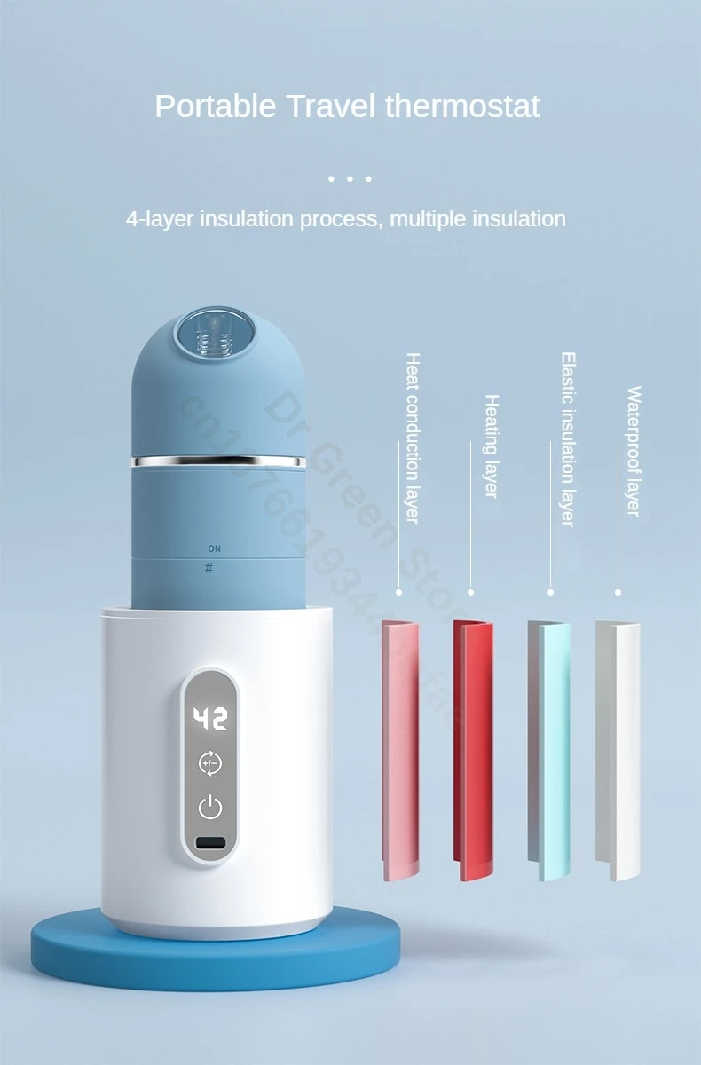 Dr.Green 4S Thermostatic Newborn Baby Bottle Wide Mouth PPSU 180mL/240mL Sealed isolation Fast milk filling Removable/Washable