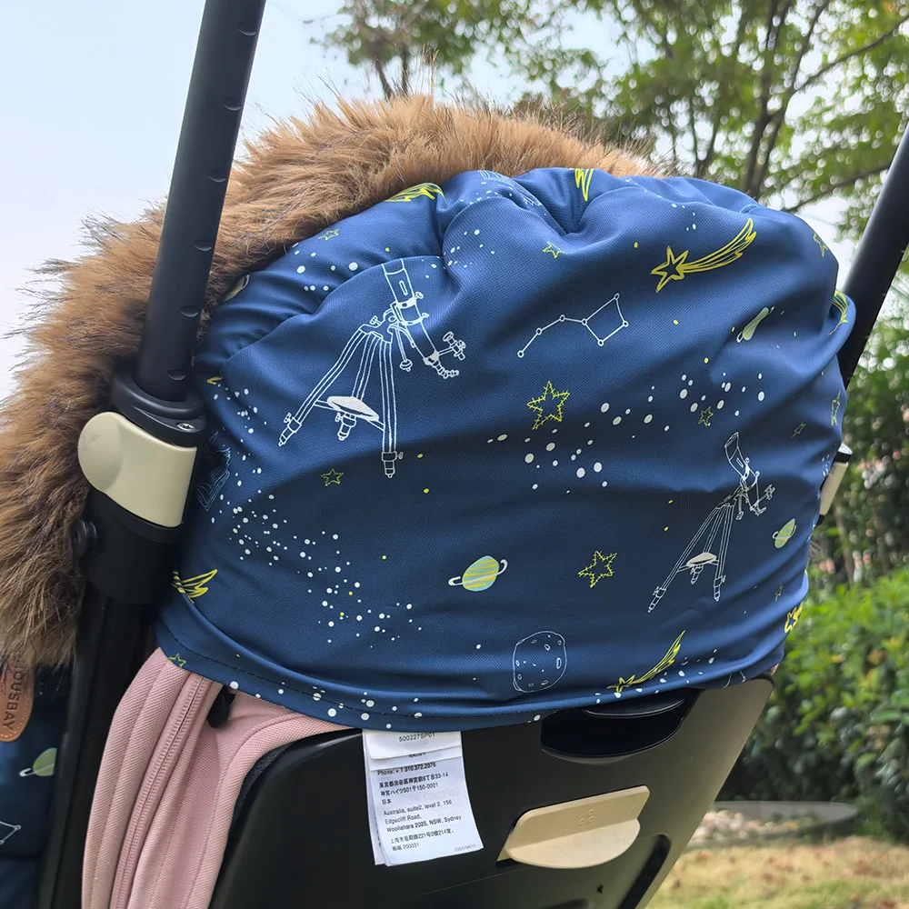 Footmuff In Stroller Baby Envelope Navy Blue Space Printed For Boys Winter Warm Outside Windproof Universal Stroller Accessories