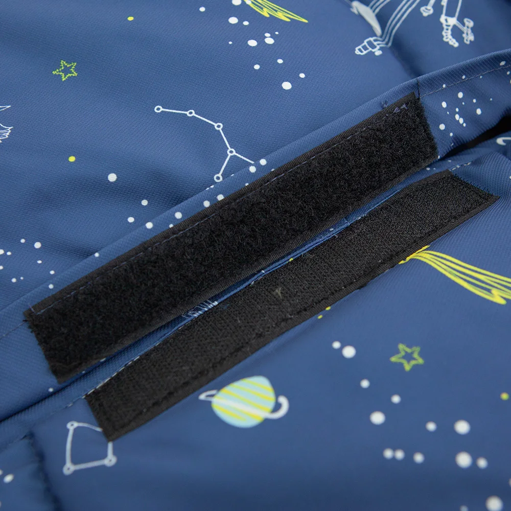 Footmuff In Stroller Baby Envelope Navy Blue Space Printed For Boys Winter Warm Outside Windproof Universal Stroller Accessories