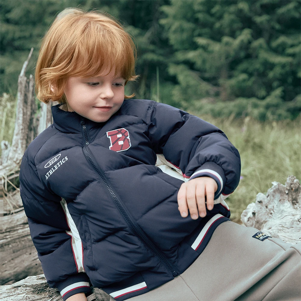 Dave Bella Boys White Down Parka Jacket for Children Winter Warm Baseball Down Coats Waterproof Outwear Clothes DK4253794