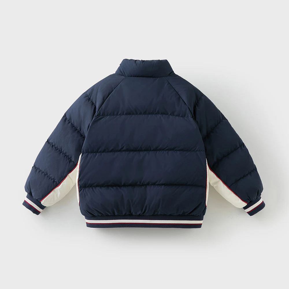 Dave Bella Boys White Down Parka Jacket for Children Winter Warm Baseball Down Coats Waterproof Outwear Clothes DK4253794
