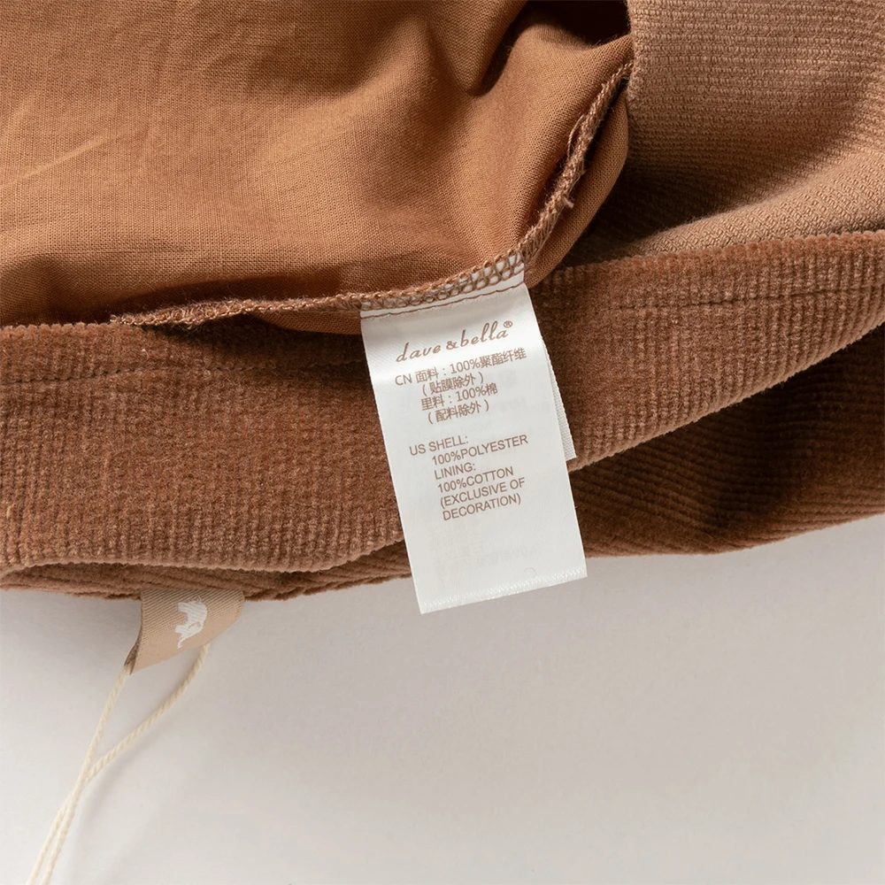 Dave Bella Children's Dress Autumn Gentle Sweet Cute Floral Girl's Fake Two-Piece Dress Party Casual Clothing Outdoor DB3253005