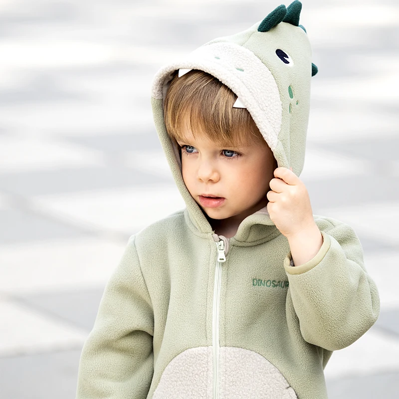 Dave Bella Children's Autumn Winter Warm Hooded Coat for Boys Girls Casual Soft Top Kids Warm Outdoor Outwear Jacket DBX14462