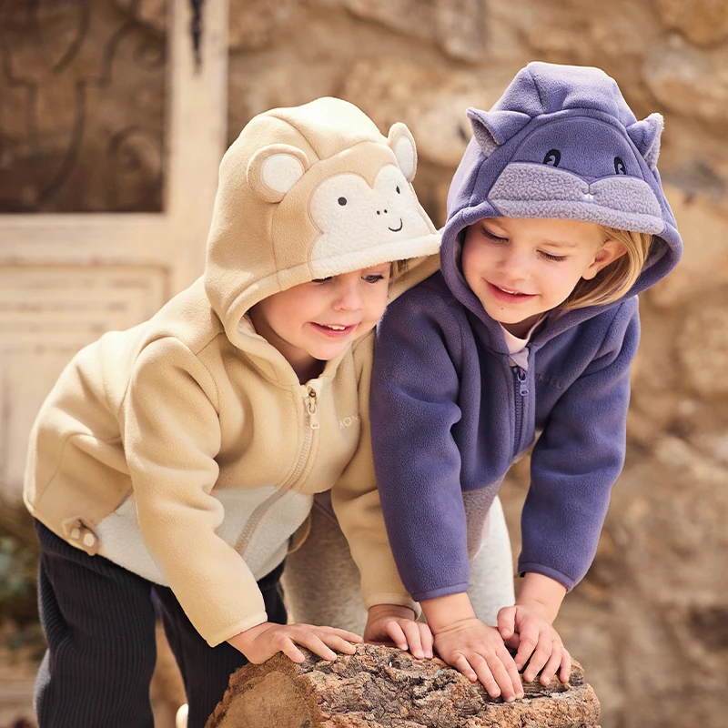Dave Bella Children's Autumn Winter Warm Hooded Coat for Boys Girls Casual Soft Top Kids Warm Outdoor Outwear Jacket DBX14462
