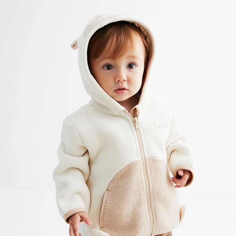 Dave Bella Children's Autumn Winter Warm Hooded Coat for Boys Girls Casual Soft Top Kids Warm Outdoor Outwear Jacket DBX14462