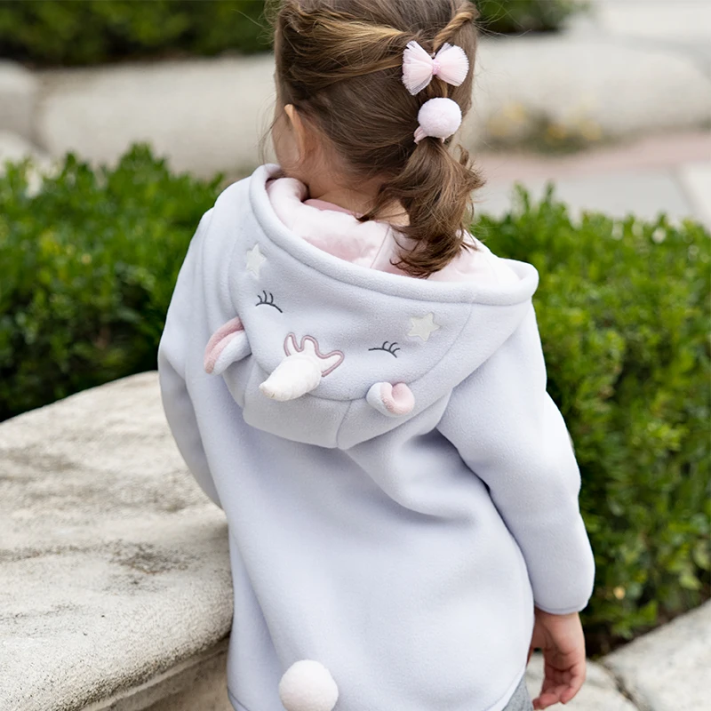 Dave Bella Children's Autumn Winter Warm Hooded Coat for Boys Girls Casual Soft Top Kids Warm Outdoor Outwear Jacket DBX14462