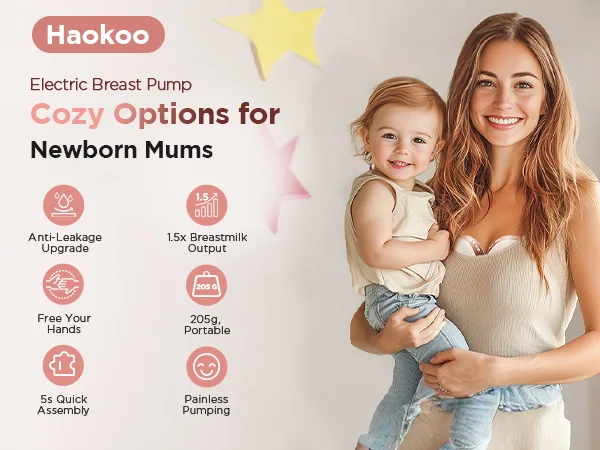 Wearable Breast Pump Hands Free Electric Breast Pumps Comfort Milk Collector Lightweight with LED Display 3 Modes 12 Levels