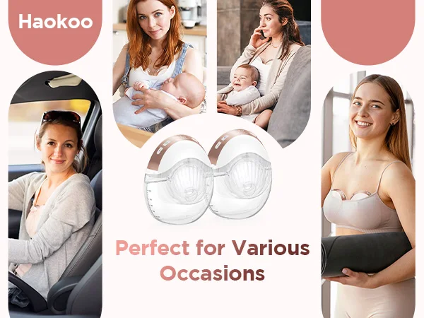 Wearable Breast Pump Hands Free Electric Breast Pumps Comfort Milk Collector Lightweight with LED Display 3 Modes 12 Levels