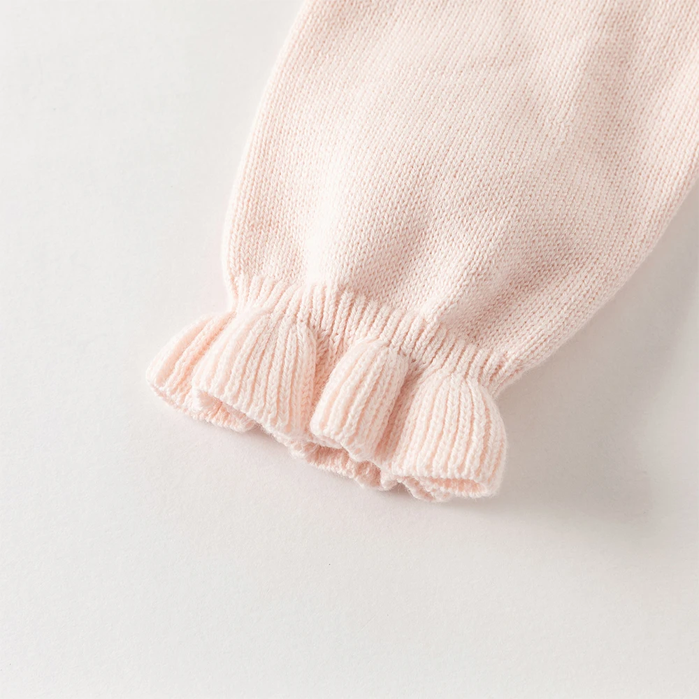 Dave Bella Girls Sweater Dress Spring Summer Long Sleeve Baby Kids Cotton Mesh Skirt Sweet Outerwear Children Clothing DB1260232