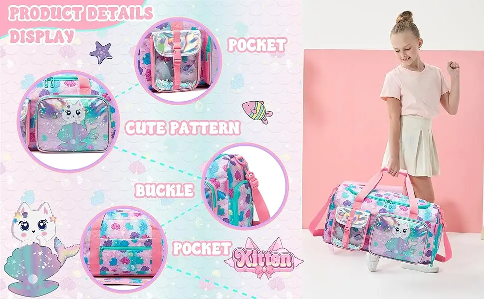 Travel Duffle Bag Lightweight Water Resistant and Spacious for Gym Trips Features Dry Wet Separation and Multiple Pockets