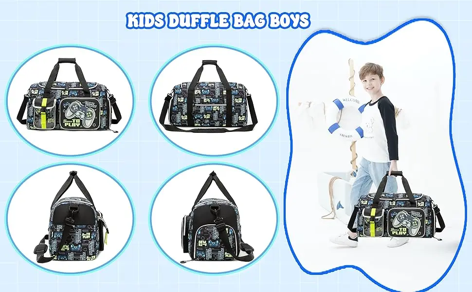 Travel Duffle Bag Lightweight Water Resistant and Spacious for Gym Trips Features Dry Wet Separation and Multiple Pockets