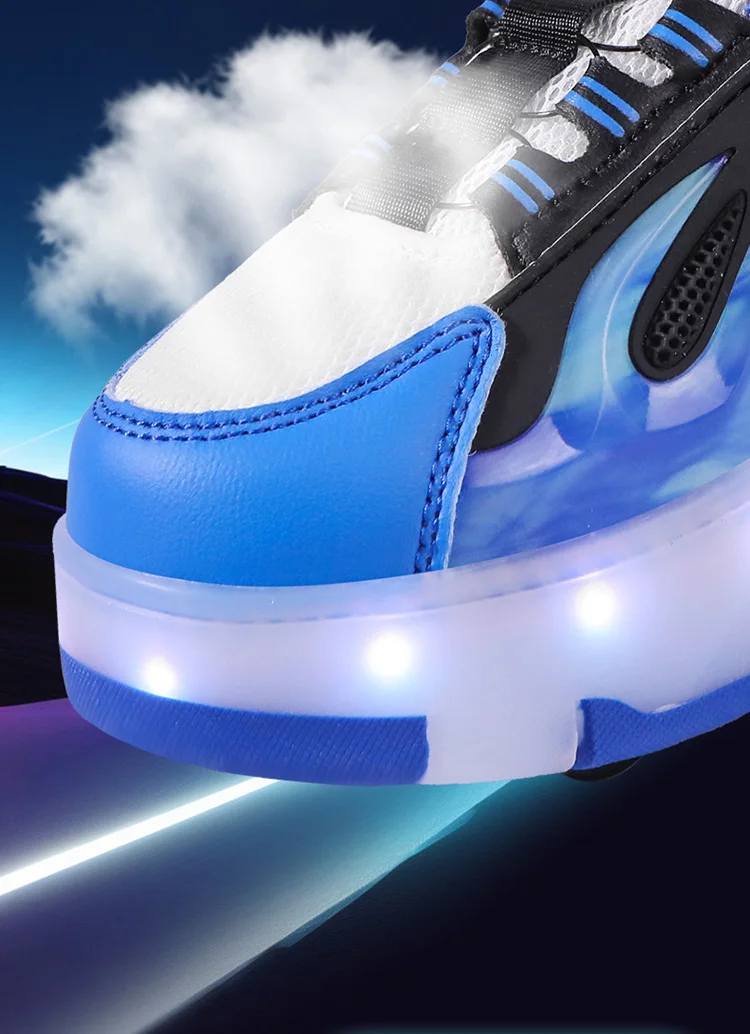 Four Wheels Children's Led Light Roller Skate Shoes For Kids Boys Girls Glowing Sports Luminous Sneakers USB Charging