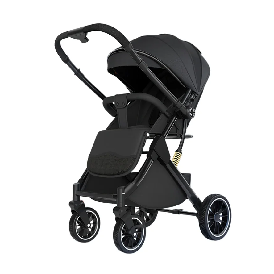 OWJHE Luxurious Light High Landscape Baby Stroller leg-sapped Seat for Newborn One Hand reline Pushchair Pram Compact Size