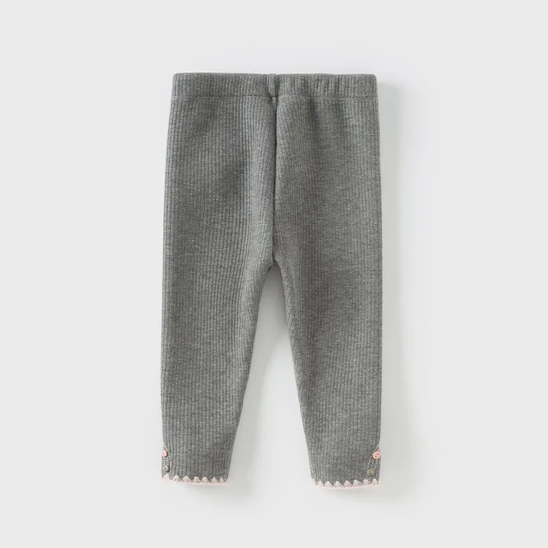 Dave Bella Girls Leggings Autumn Winter Baby Thick Pants Children Cotton Velvet Trousers Casual Elastic Kids Clothing DB4243196