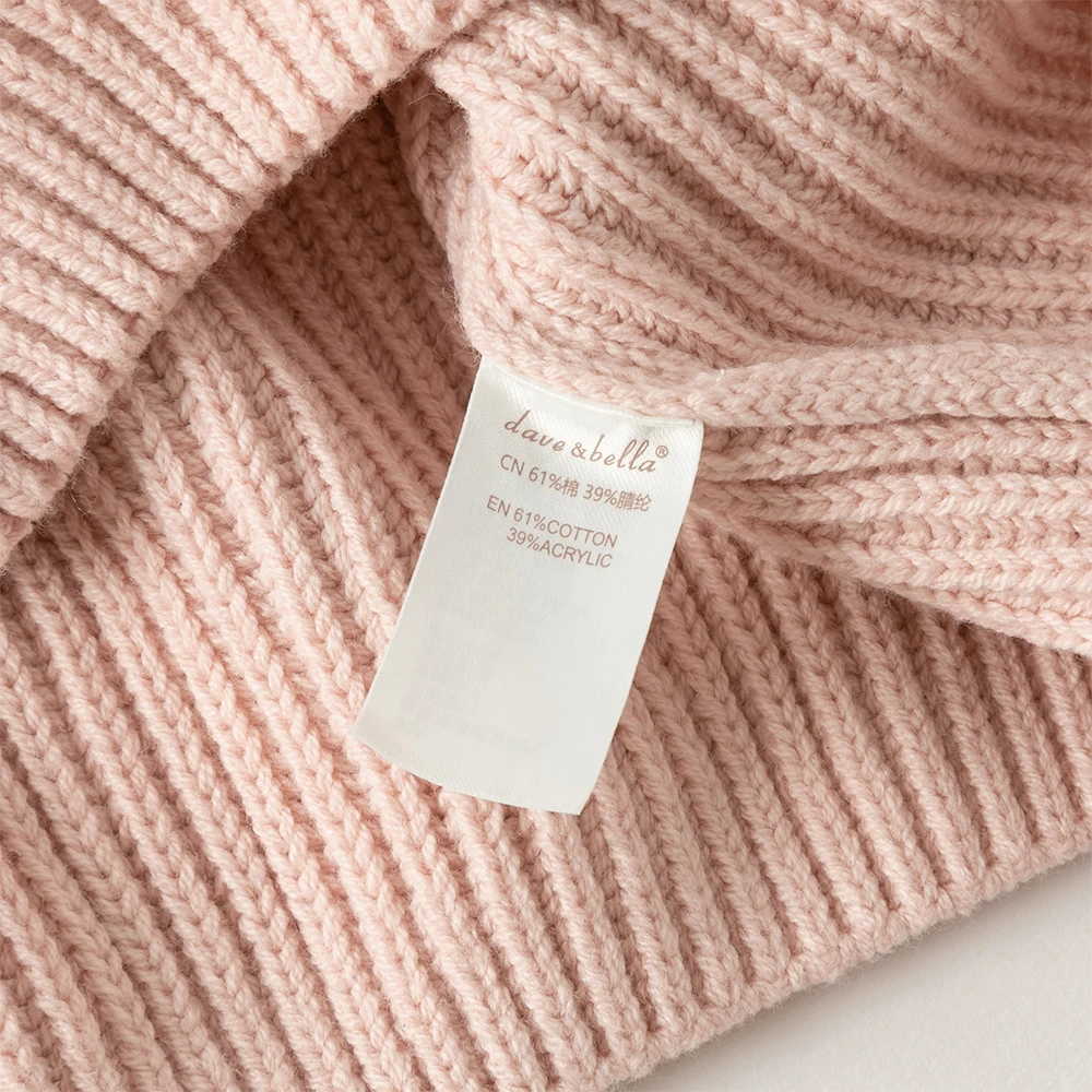 Dave Bella Children Autumn Winter Warm Pullover Sweater for Girls Knitted Sweater Outerwear Kids Clothes DK4254046