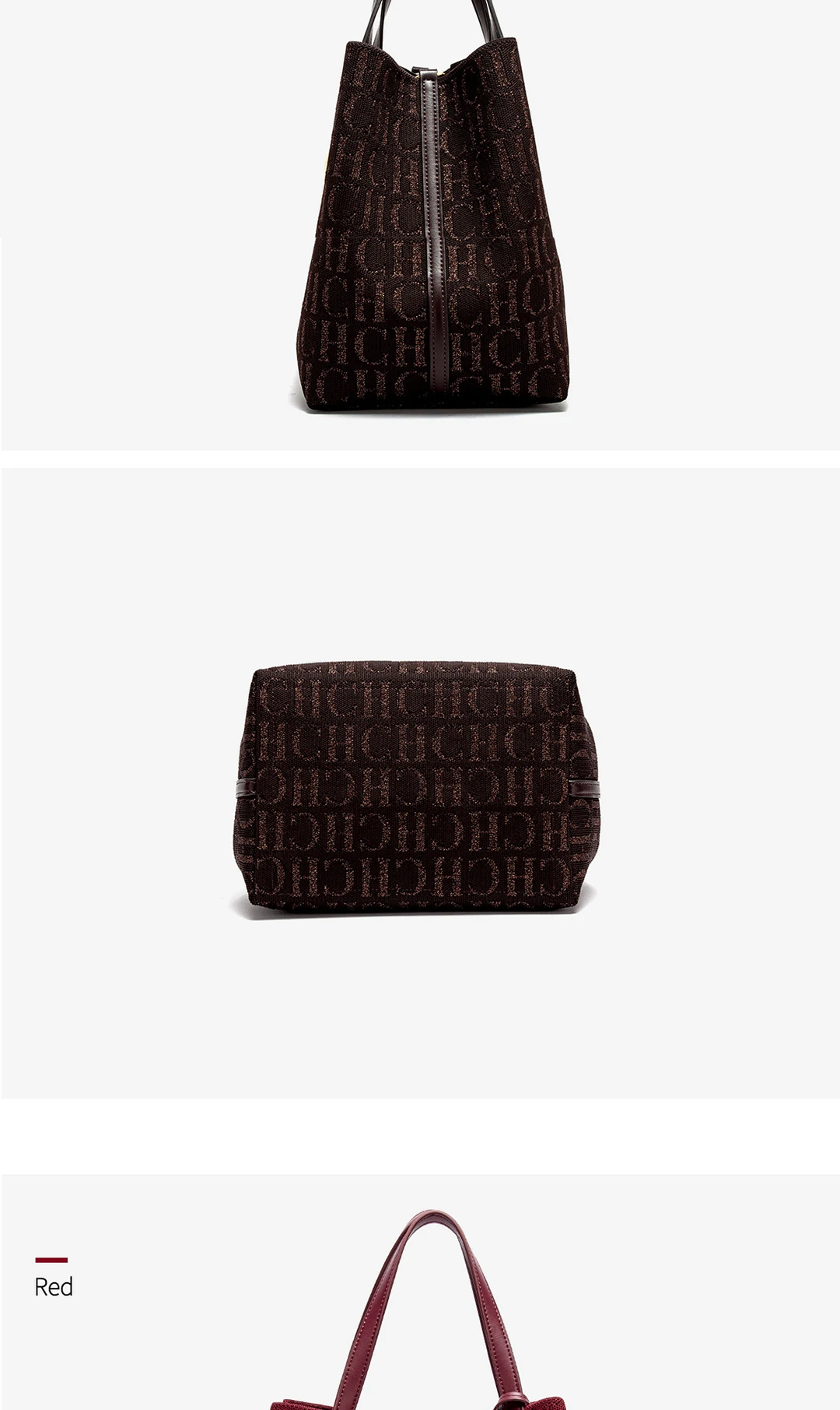 CH Tote Bag For Women Luxury Knit Monogram Handbag Fashion Shoulder Bag Elegant Large Capacity Tote Bag For Daily Commute