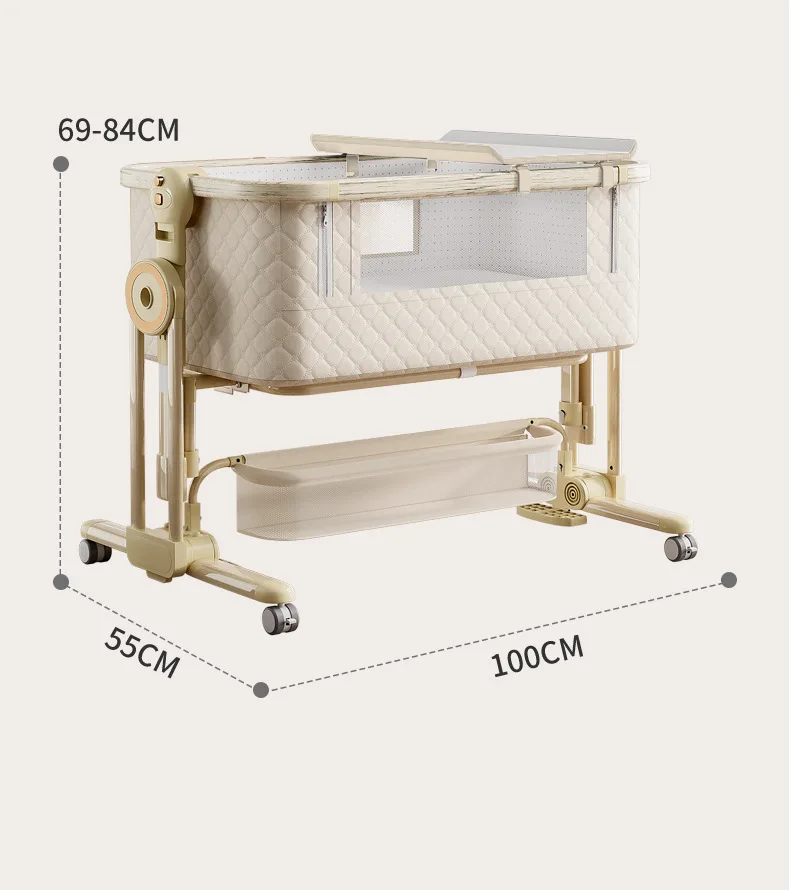 Baby Bassinet ,Soobaby 3 in 1 Baby Crib,Bassinet Bedside Crib Adjustable Portable Bed for Infant,Baby Newborn Must Have Bed