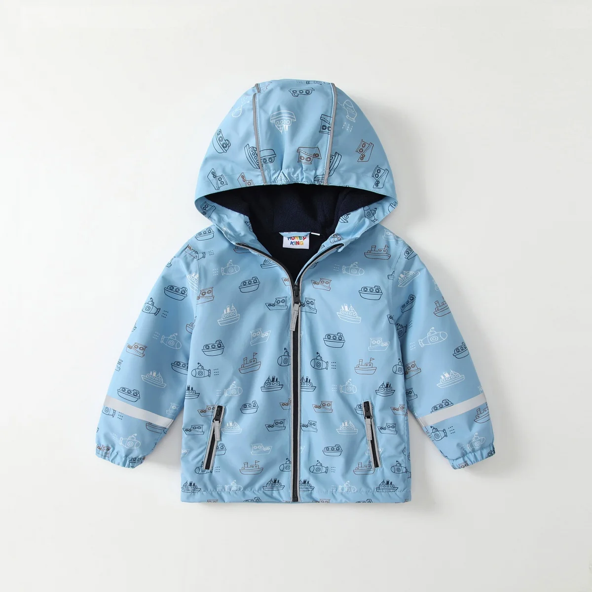 HONEYKING Children's Clothing Sets Raincoat Suit Baby Waterproof Overalls Pants Boys Jumpsuit For Kids Jacket And Trousers Set