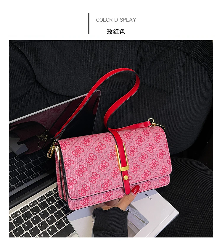 Fashionable Luxury Leather Ladies Messenger Bag High End Classic Designer Paris Trendy Design Diaper Bag