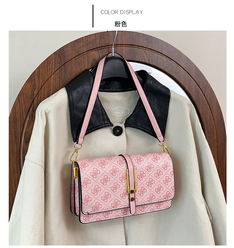 Fashionable Luxury Leather Ladies Messenger Bag High End Classic Designer Paris Trendy Design Diaper Bag