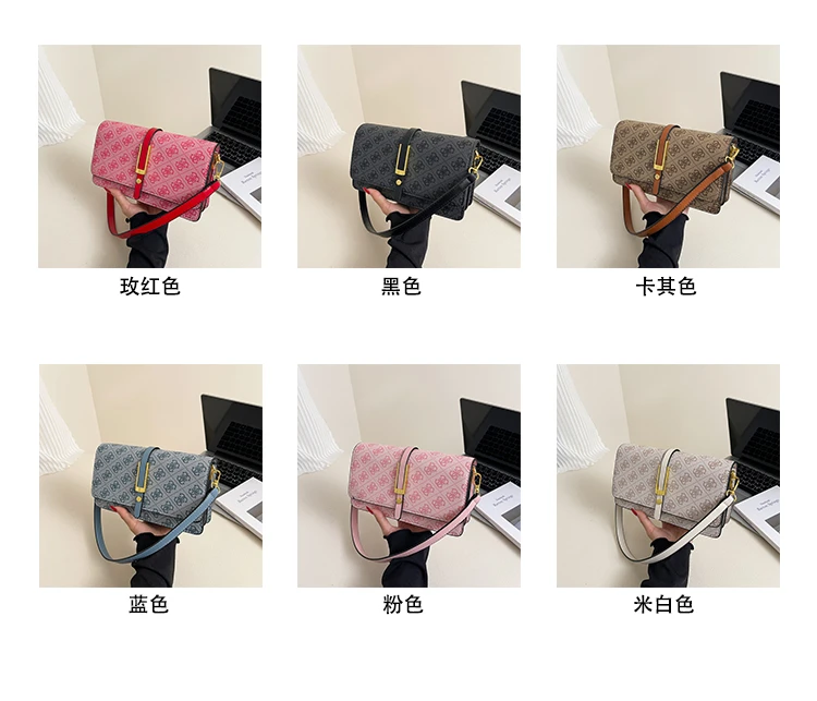 Fashionable Luxury Leather Ladies Messenger Bag High End Classic Designer Paris Trendy Design Diaper Bag