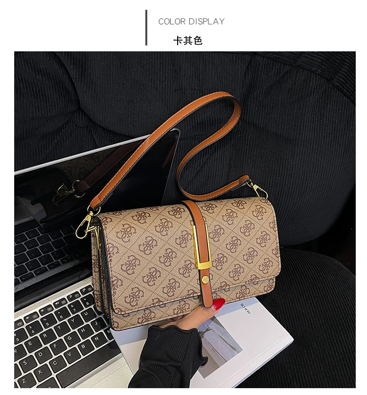Fashionable Luxury Leather Ladies Messenger Bag High End Classic Designer Paris Trendy Design Diaper Bag