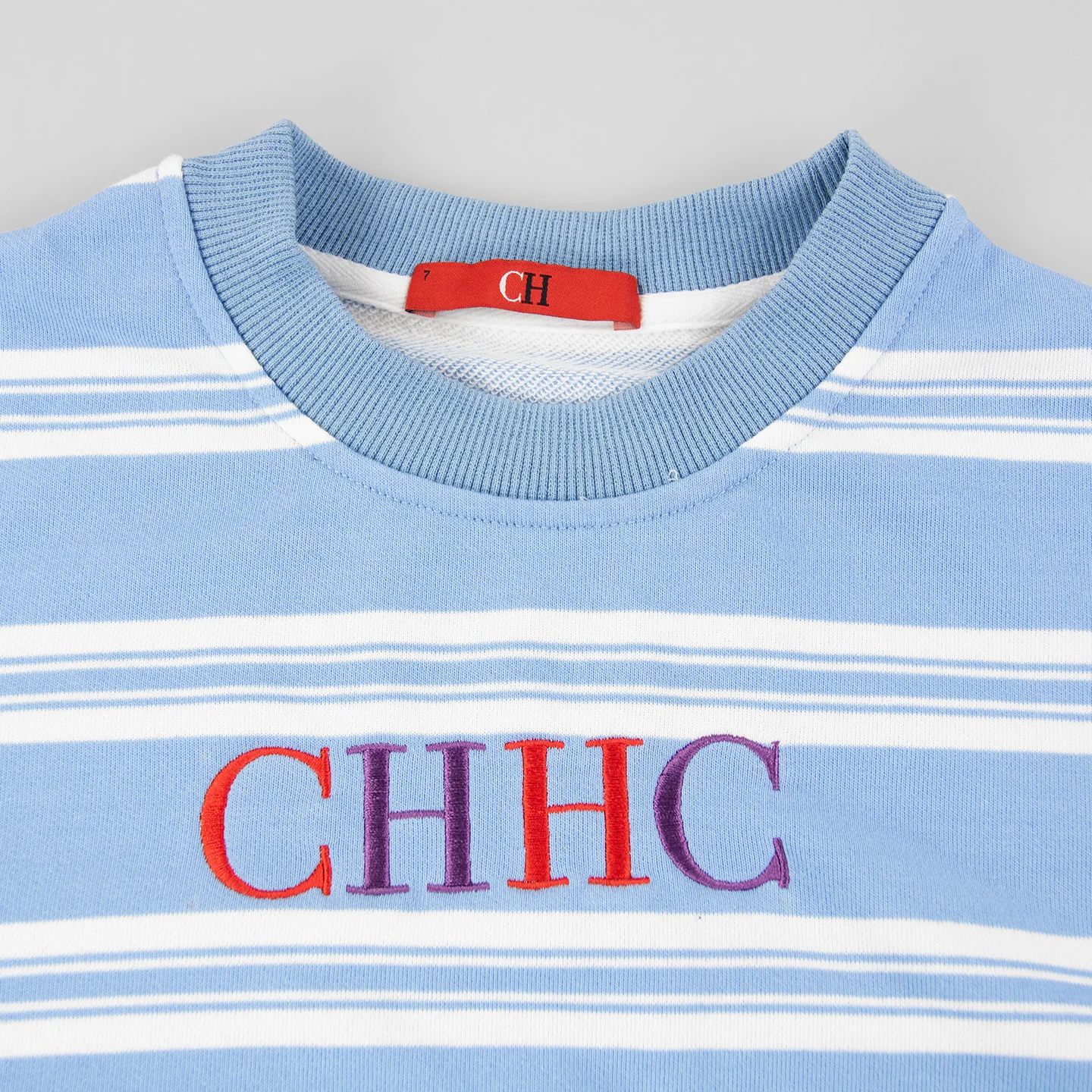 CH Girls Horizontal Stripe Colorful Letter Embroidery Long Sleeve Sweatshirt Sleeve Bow Decor Sheer Hem Layered Kids Top