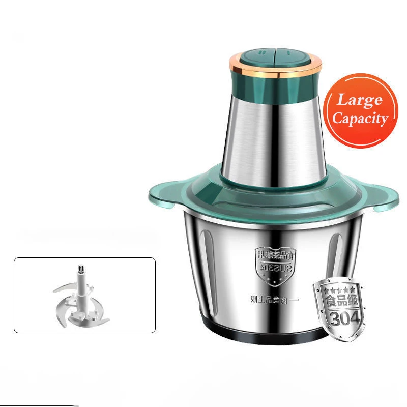 3L Electric Meat Grinder Food Processor Chopper Stainless Steel Kitchen light Machine Chopper Slicer Machine Home Grinder