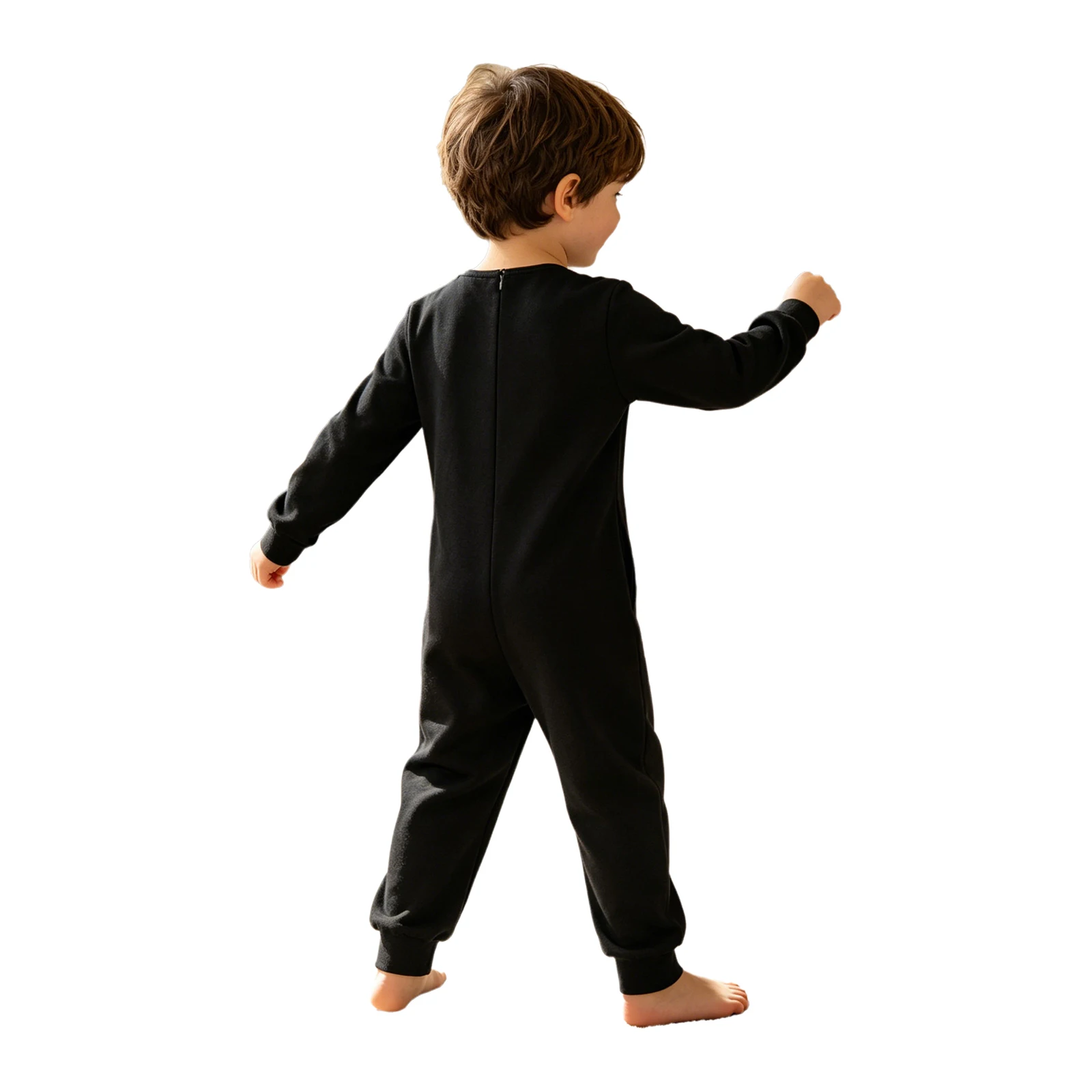 Kids Special Needs Adaptive Clothing 3Pcs /Set Long Sleeve Anti-strip Back Zipper Cotton Jumpsuit Daily Wear for Autism Patient