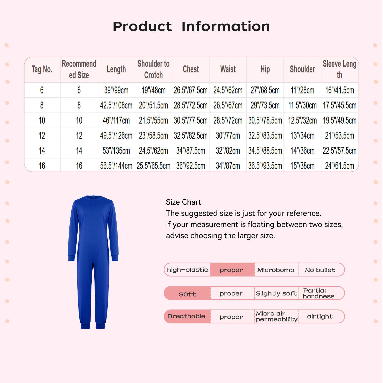 Kids Special Needs Adaptive Clothing 3Pcs /Set Long Sleeve Anti-strip Back Zipper Cotton Jumpsuit Daily Wear for Autism Patient
